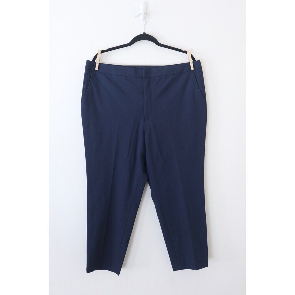 Sene Women's Wool Two Piece Suit Blazer Jacket Pant Set Navy Blue - Picture 7 of 12